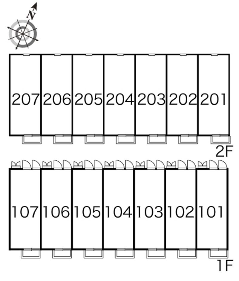 レオパレス花木 間取配置図