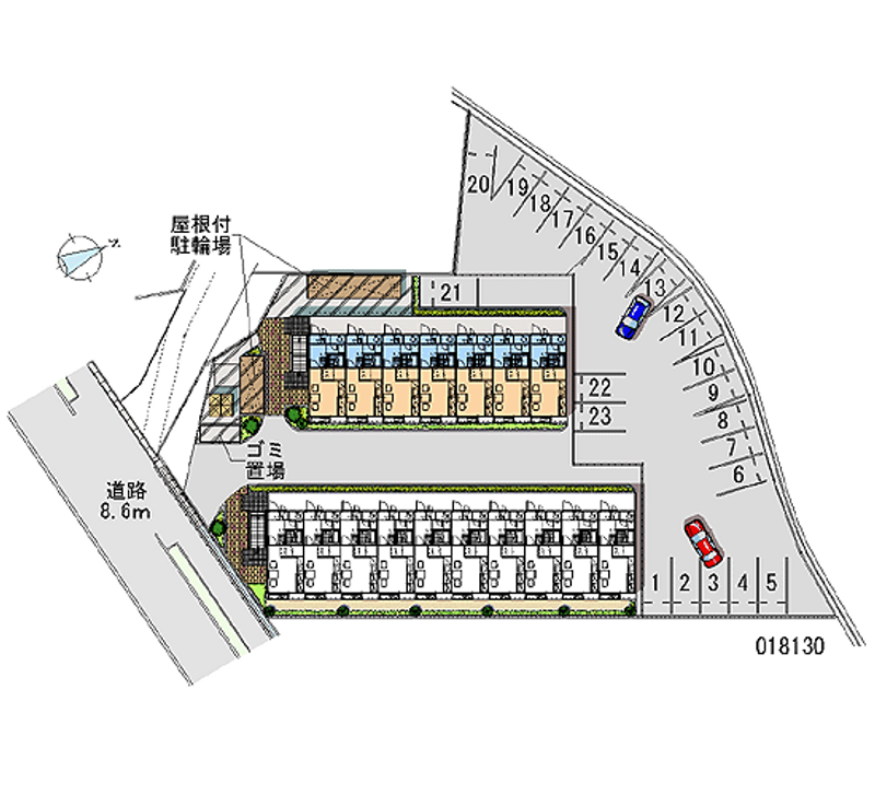 レオパレス西市Ｂ 月極駐車場