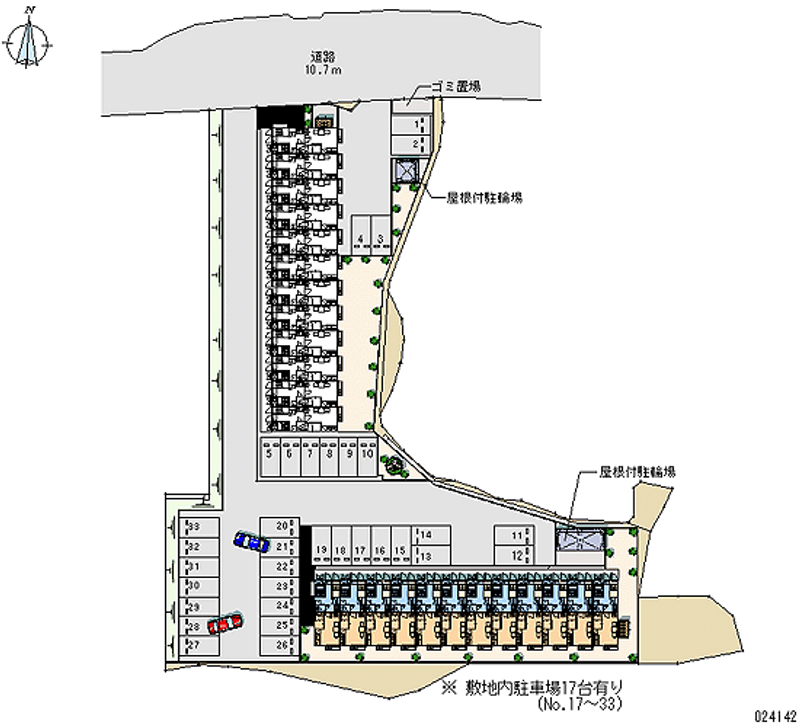 24142 bãi đậu xe hàng tháng