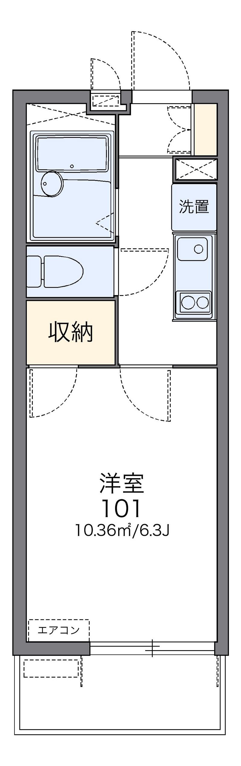レオパレスカートン 間取図