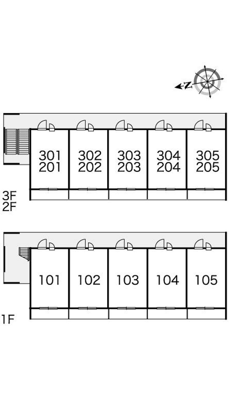 レオパレス綿新 間取配置図