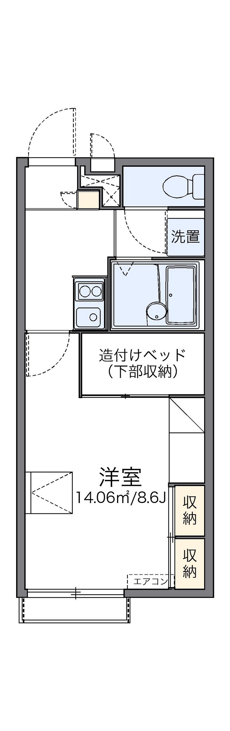 レオパレスフローラＭＫ 間取図