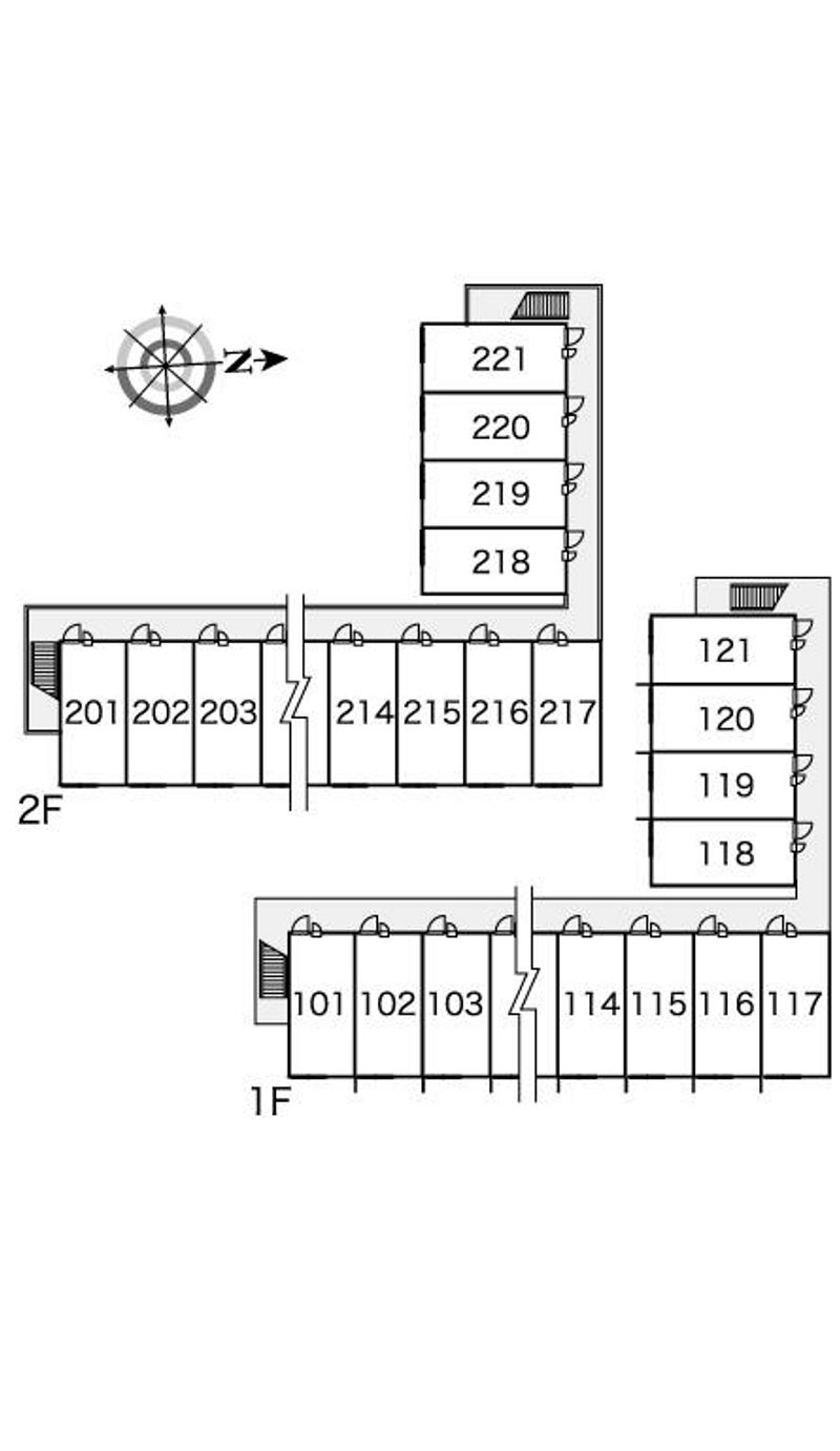 レオパレスエクセルⅡ 間取配置図