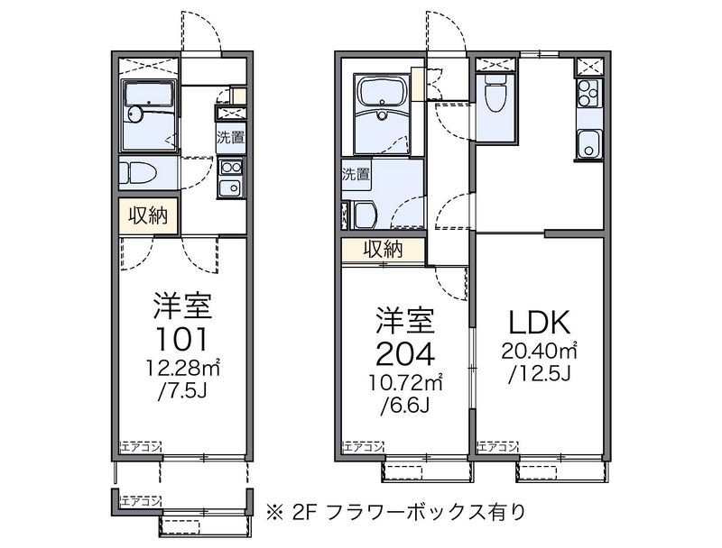 レオパレスシャルマン上 間取図