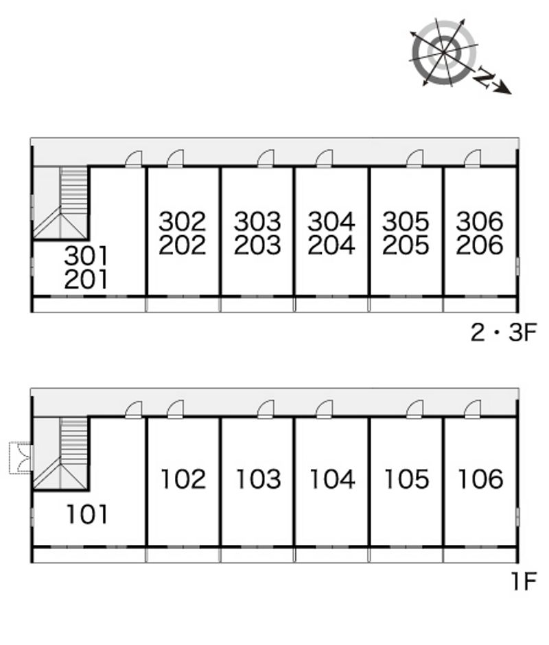 レオパレスフォレスト 間取り配置図