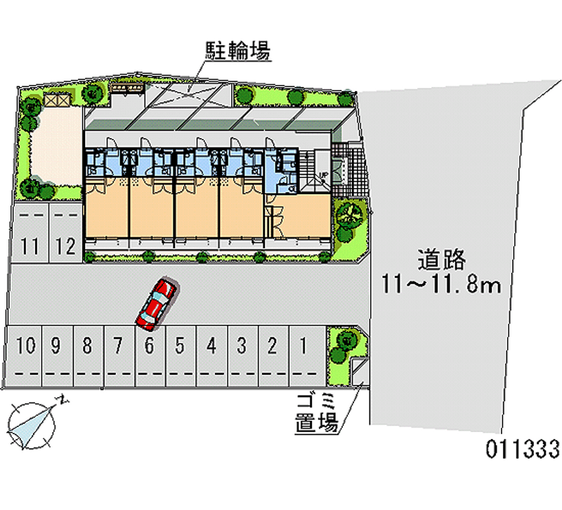 レオパレスタウンコート八幡 月極駐車場