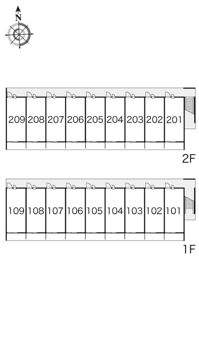 レオパレスみどり 間取配置図