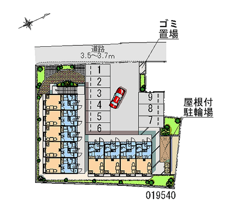 レオパレスひまわりⅡ 月極駐車場