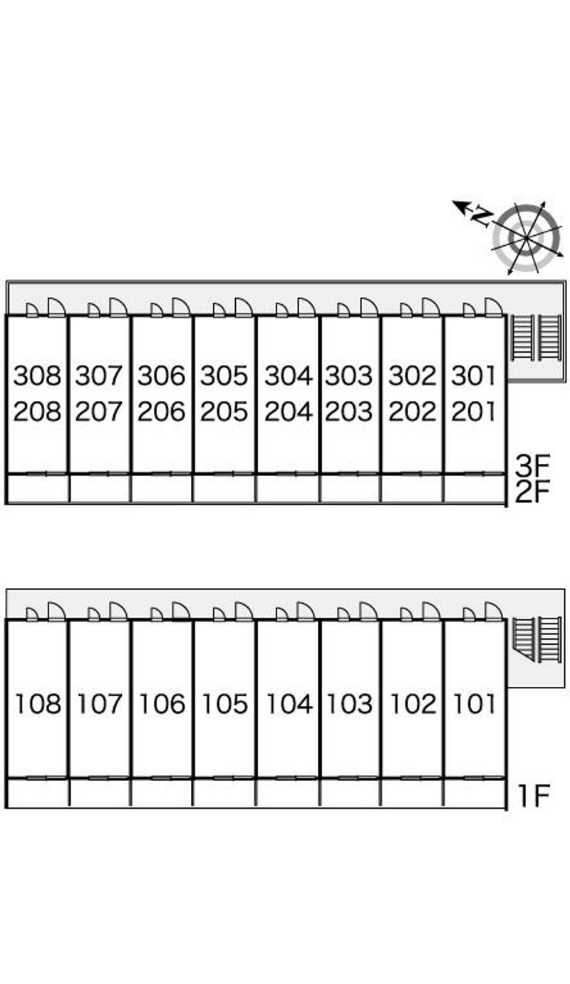 レオパレスＮＩＳＨＩＭＵＲＡ 間取配置図