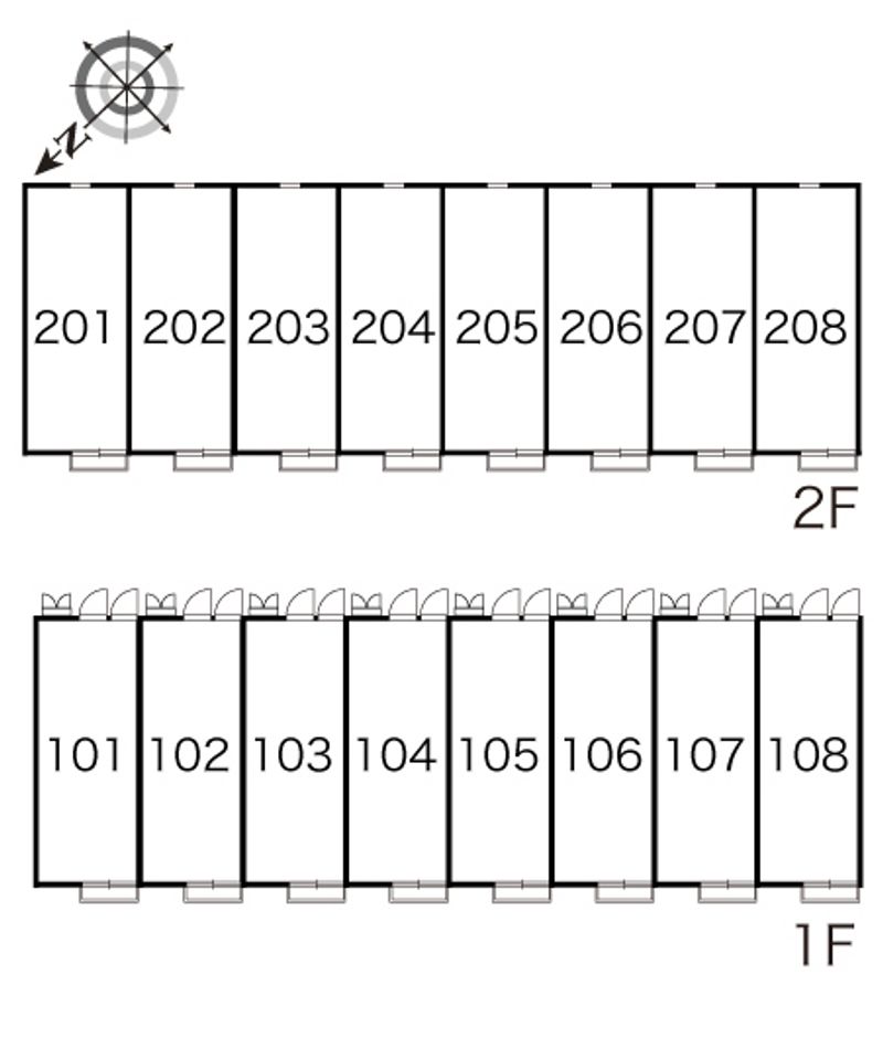 レオパレスグリーンランド 間取配置図