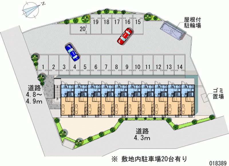 レオパレスやまろ 月極駐車場