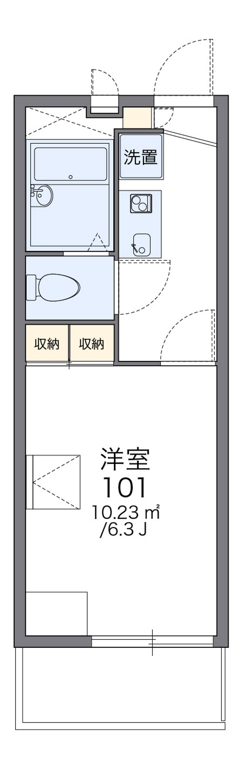 レオパレスベイサイド横濱 間取図