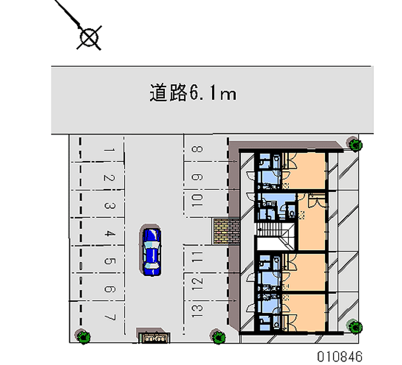 レオパレスひまわり 月極駐車場