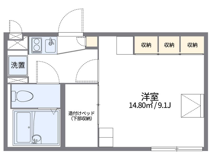 レオパレスラーナ 間取図