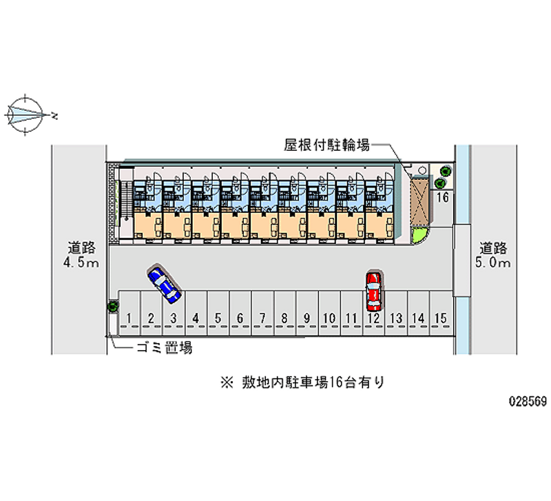 レオパレスレスポワール 月極駐車場