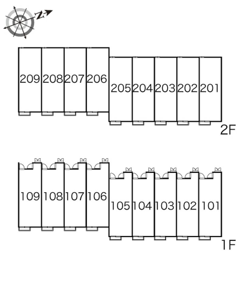 レオパレスアンジェラ 間取配置図