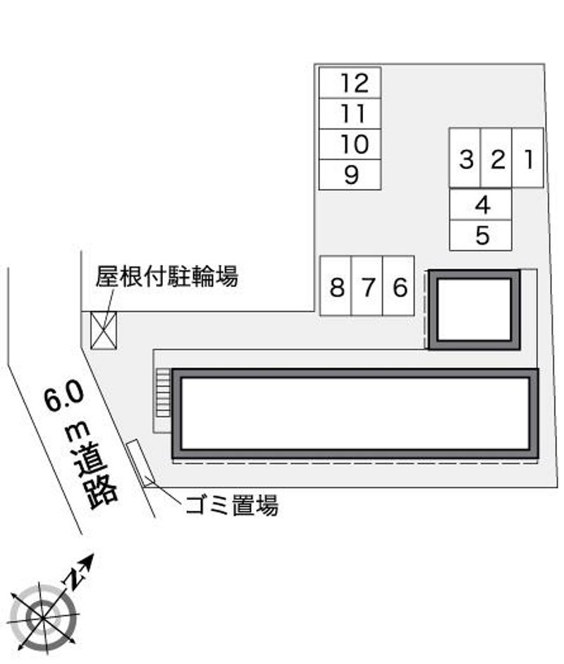 レオパレスＷ　Ｗｅｓｔ 配置図