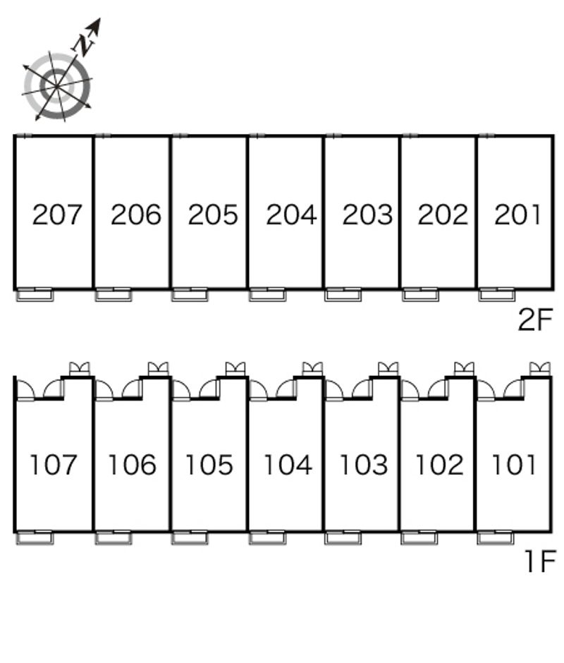 レオパレスコゥジィーＣ 間取配置図