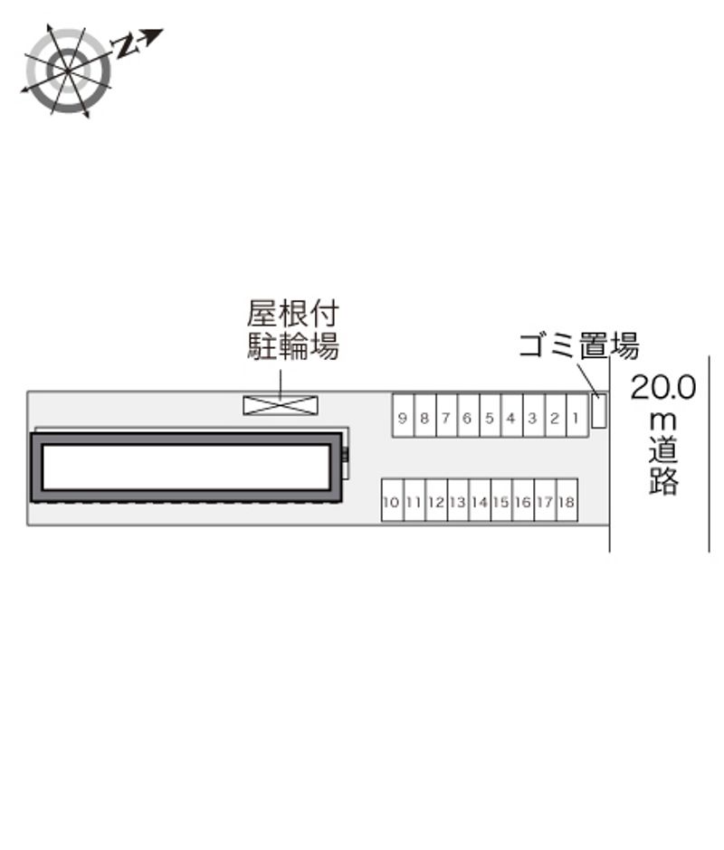 レオパレスビレッジ田園 配置図