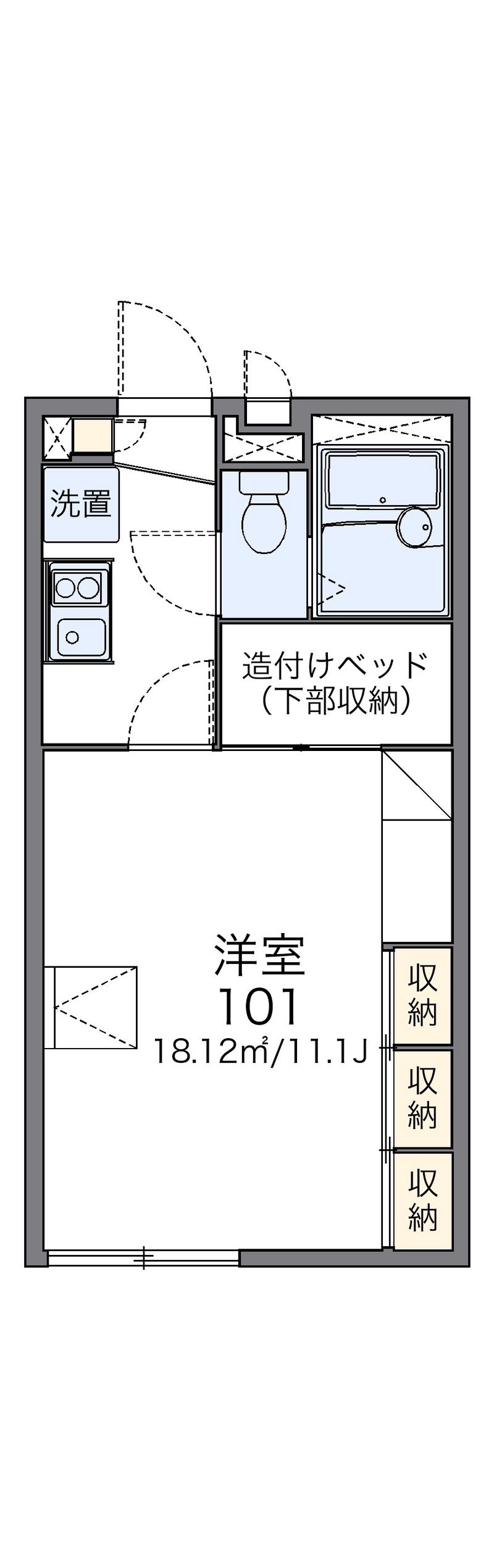 レオパレススイーツ 間取図