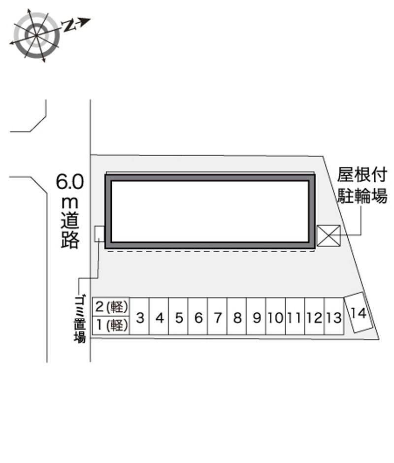 レオパレス東山形 配置図
