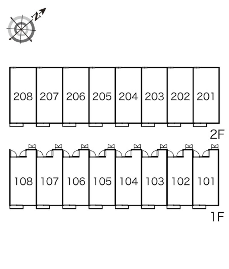 レオパレスフィオーレ 間取配置図