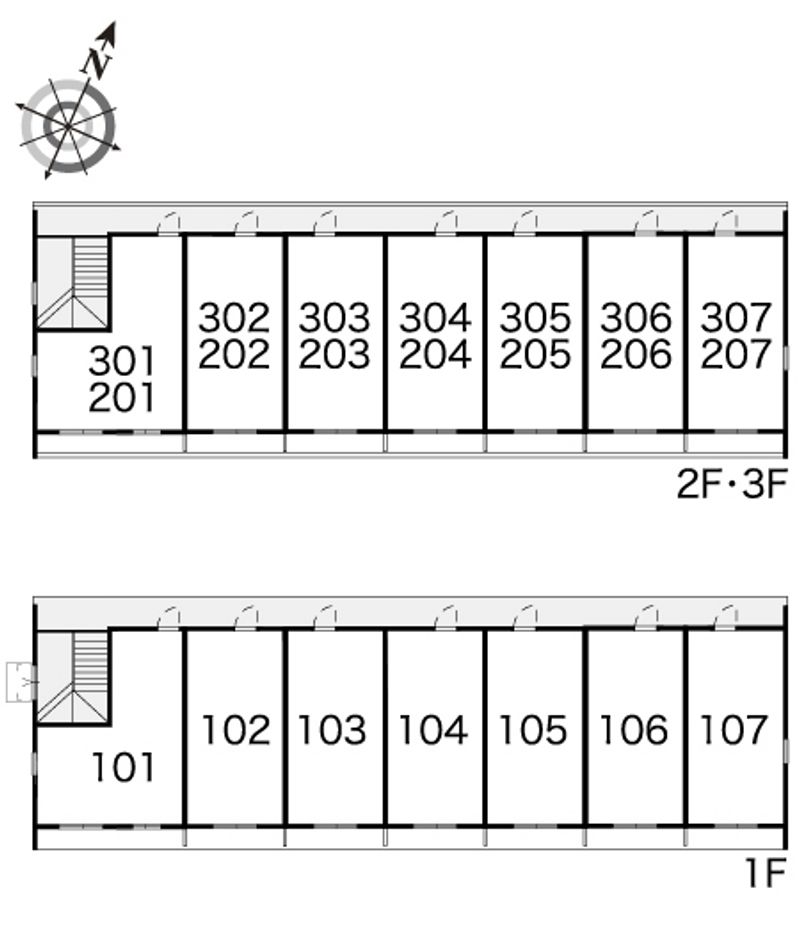 レオパレス深田 間取配置図