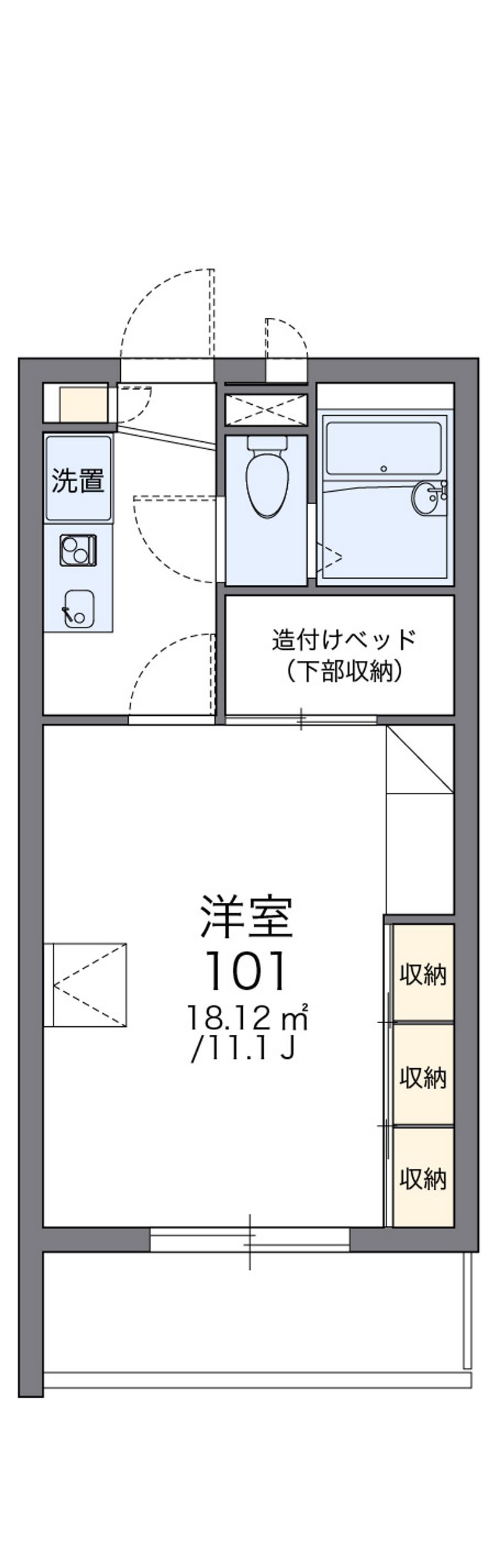 レオパレス桑の実 間取図