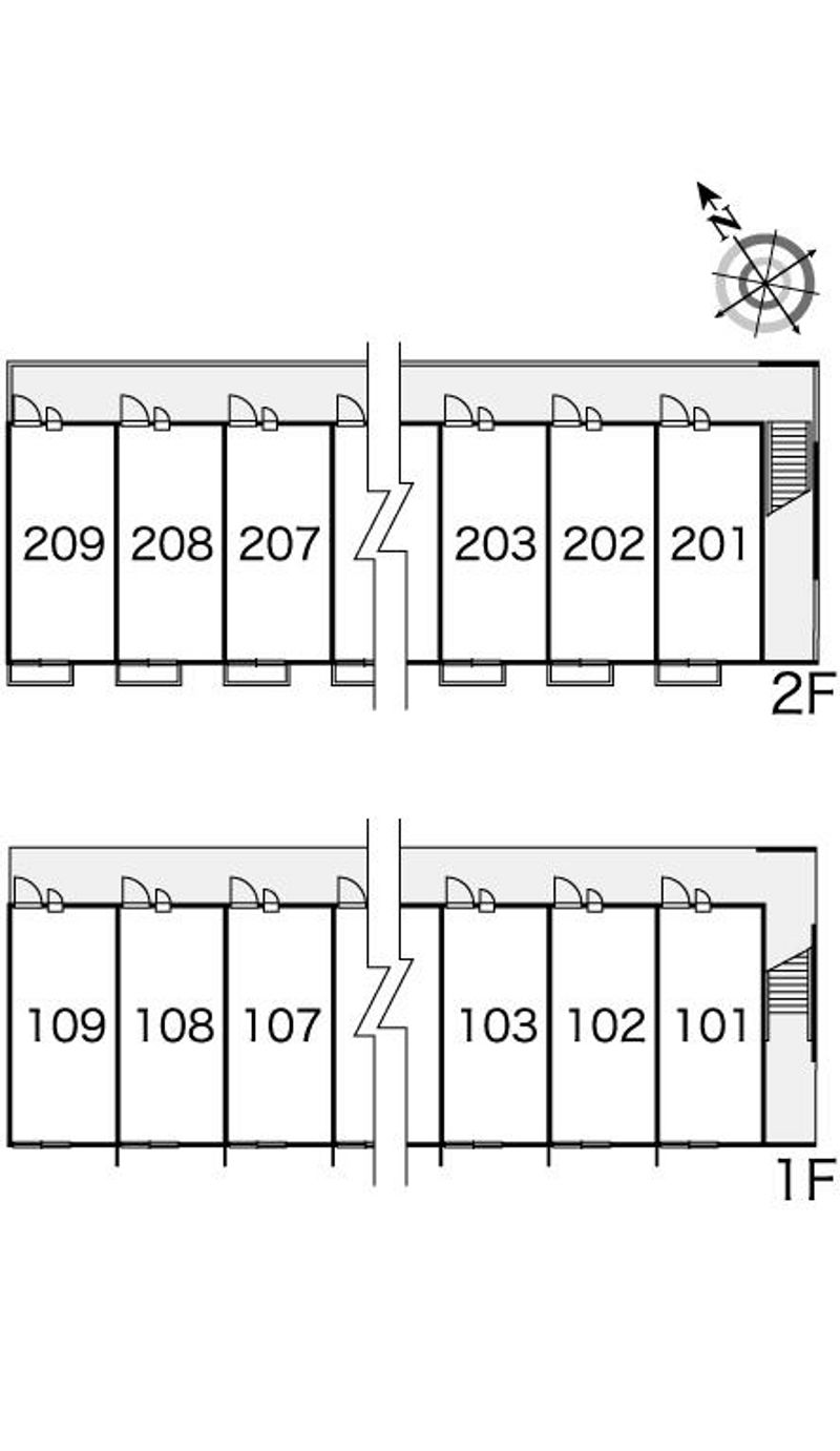 レオパレスＮｅｗ　ＳｏｕｔｈⅡ 間取配置図