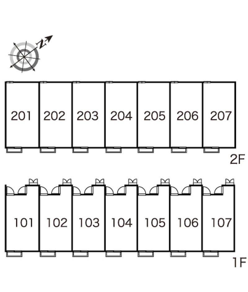 レオパレスウルラ 間取配置図