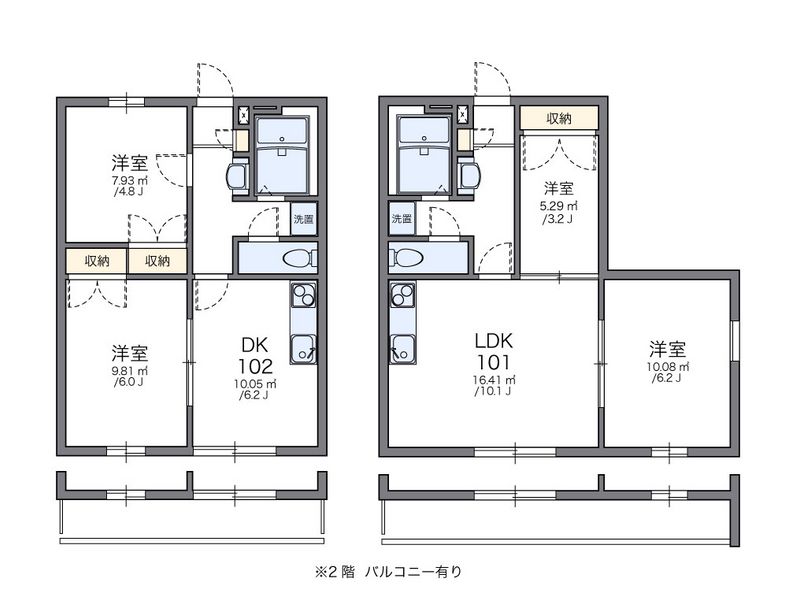 レオパレスパークサイド　アイ 間取図