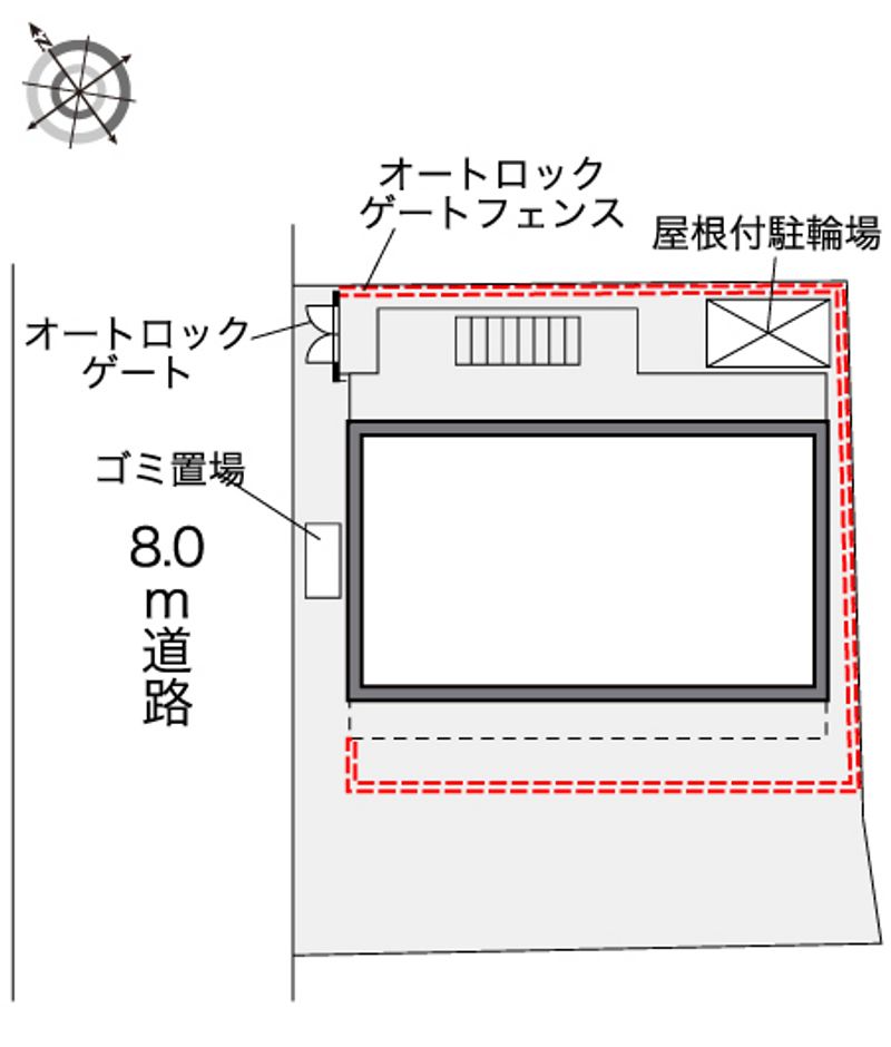 レオパレスアブリール３番館 配置図