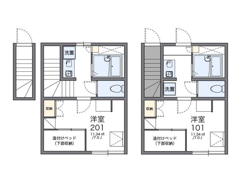 レオパレスリヴァー 間取図