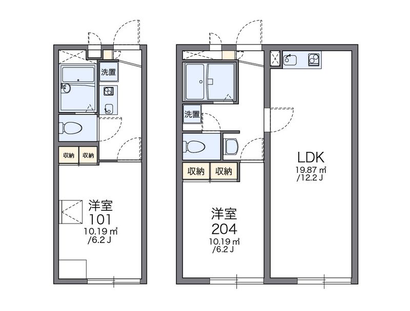 レオパレスパティオ久が原Ｂ 間取図