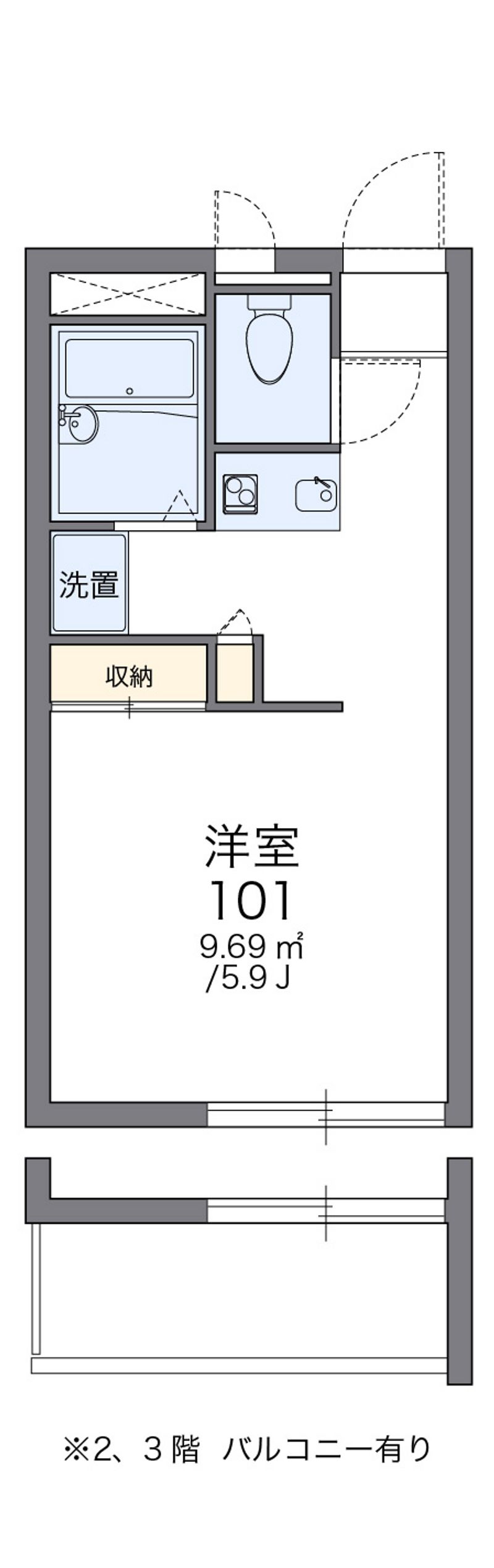 レオパレスＯｎｔｈｅｗｉｎｇ 間取図