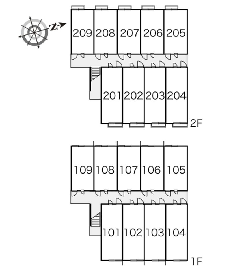 レオパレスメゾンドウエスト 間取り配置図