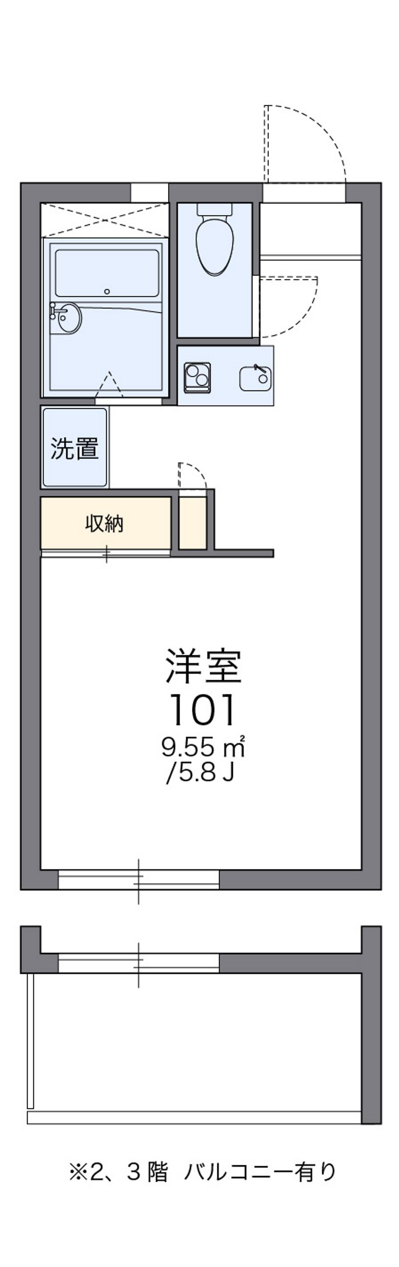 レオパレス錦 間取図