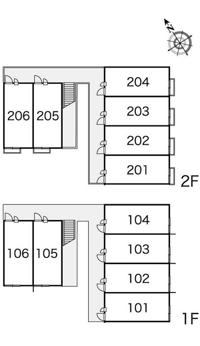 レオパレスミナギⅡ 間取配置図