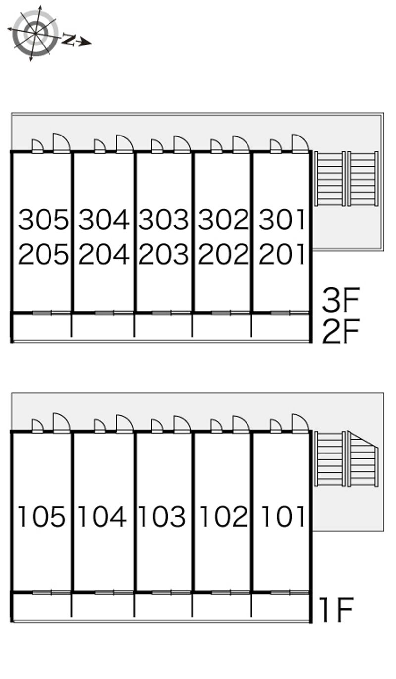 レオパレスラビドールⅢ 間取配置図