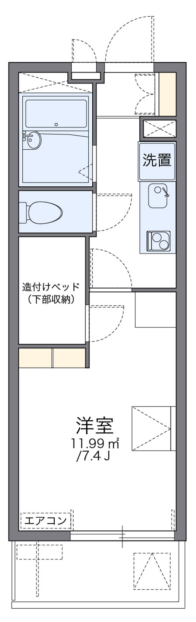 レオパレスフーカ西町 間取図