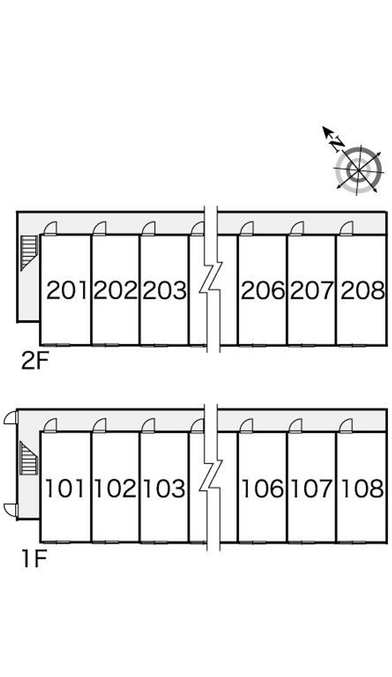 レオパレス大地 間取配置図