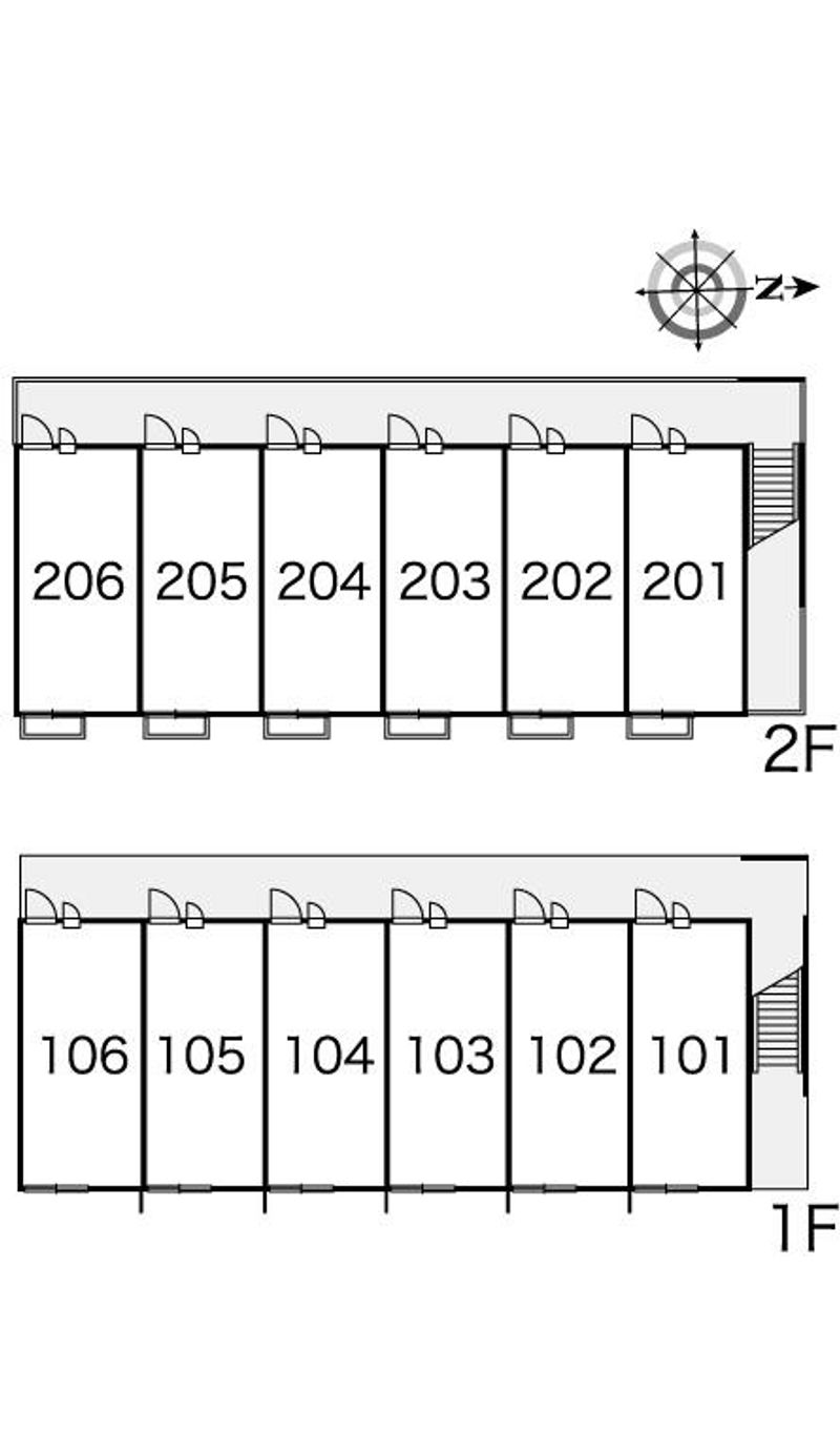レオパレスウィスタリア弐番館 間取配置図