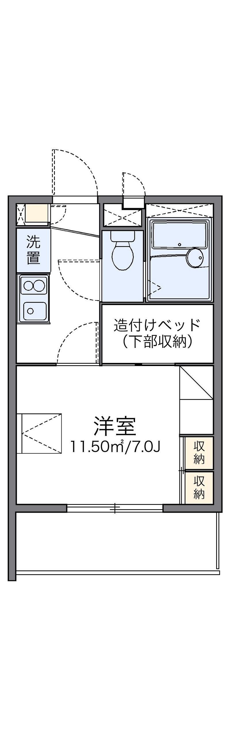 レオパレスグリシーナ 間取図
