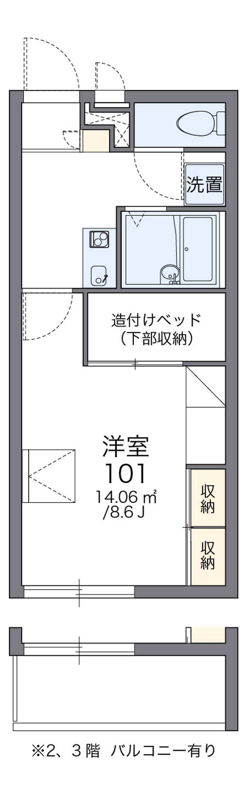 レオパレスブロン　シャトレ 間取図