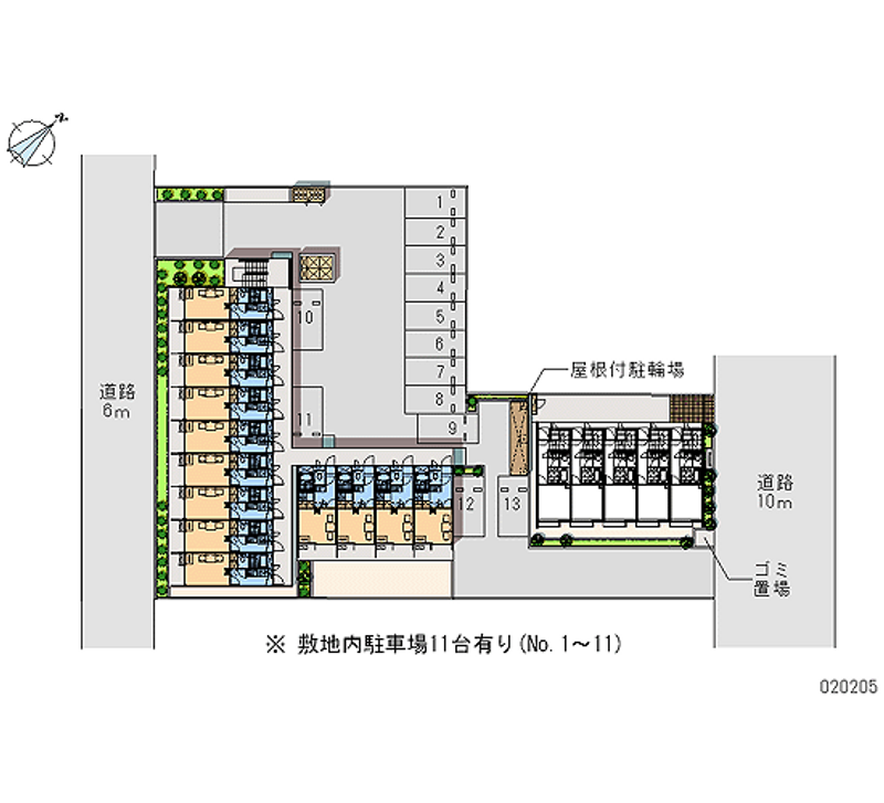 レオパレスウエストサイド白山 月極駐車場