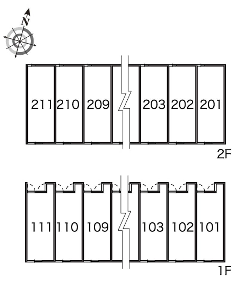 レオパレスカルミア住吉　Ｂ 間取り配置図