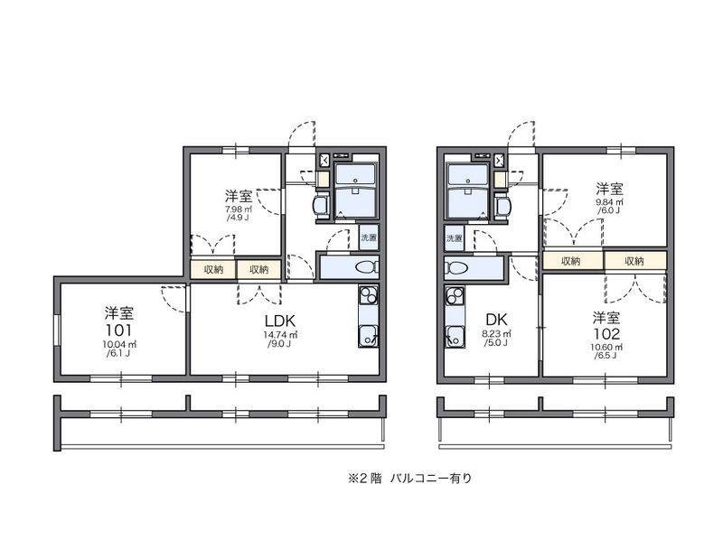 レオパレス羽折 間取図