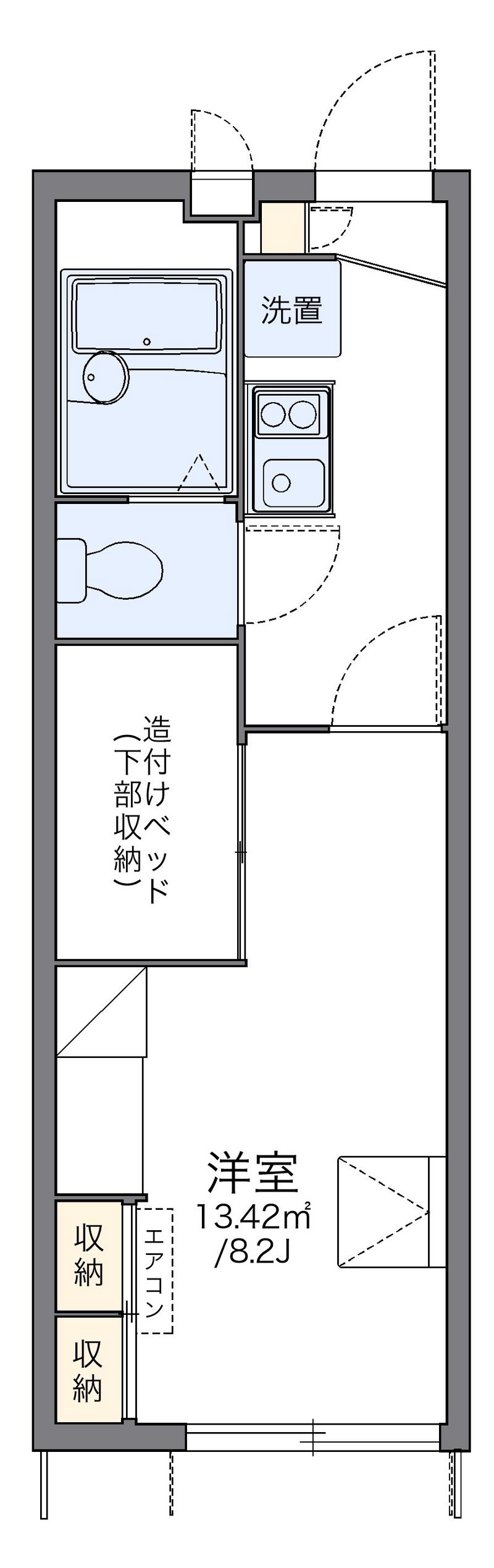 レオパレスオネスティー土井駅東 間取図