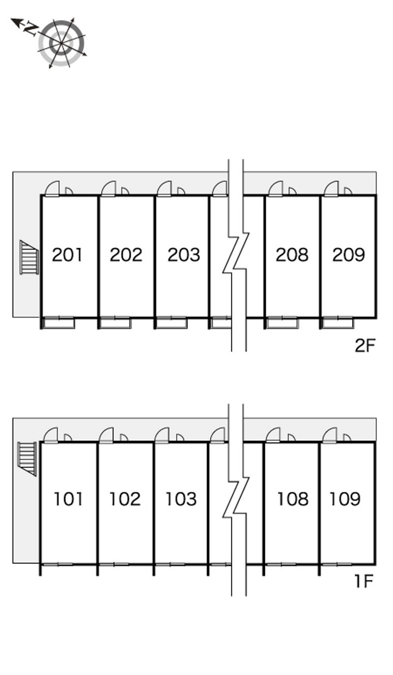 レオパレスシエロアズール 間取り配置図