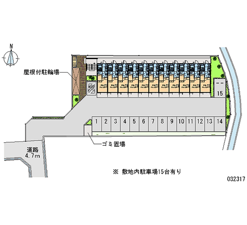 レオパレスグランドゥール 月極駐車場